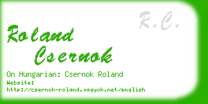 roland csernok business card